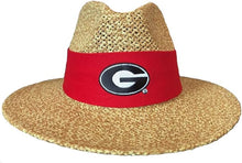 Load image into Gallery viewer, LogoFit Georgia Bulldogs Straw Angler Safari Hat with Red Band
