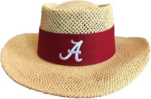 Load image into Gallery viewer, LogoFit Alabama Crimson Tide Tournament Gambler Straw Hat
