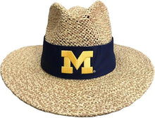 Load image into Gallery viewer, LogoFit Michigan Wolverines Angler Safari Straw Hat
