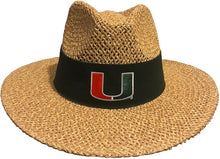 Load image into Gallery viewer, LogoFit Miami Hurricanes Angler Safari Straw Hat
