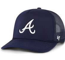 Load image into Gallery viewer, 47 Brand Atlanta Braves Foam Mesh Trucker Adjustable Hat
