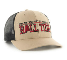 Load image into Gallery viewer, 47 Brand Alabama Crimson Tide Khaki Local Statement Trucker Hat
